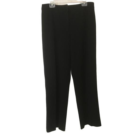 Apt. 9 Stretch Size 14 Ponte Black Dress Pants Hook, Eye, Button Zip Closure - Picture 2 of 5